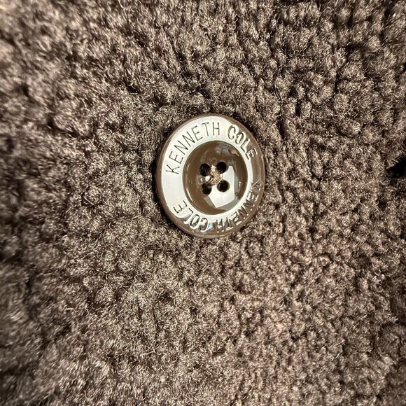 Kenneth Cole Faux Fur Teddy Dark Brown Winter Coat, Women's XL - Picture 10 of 14